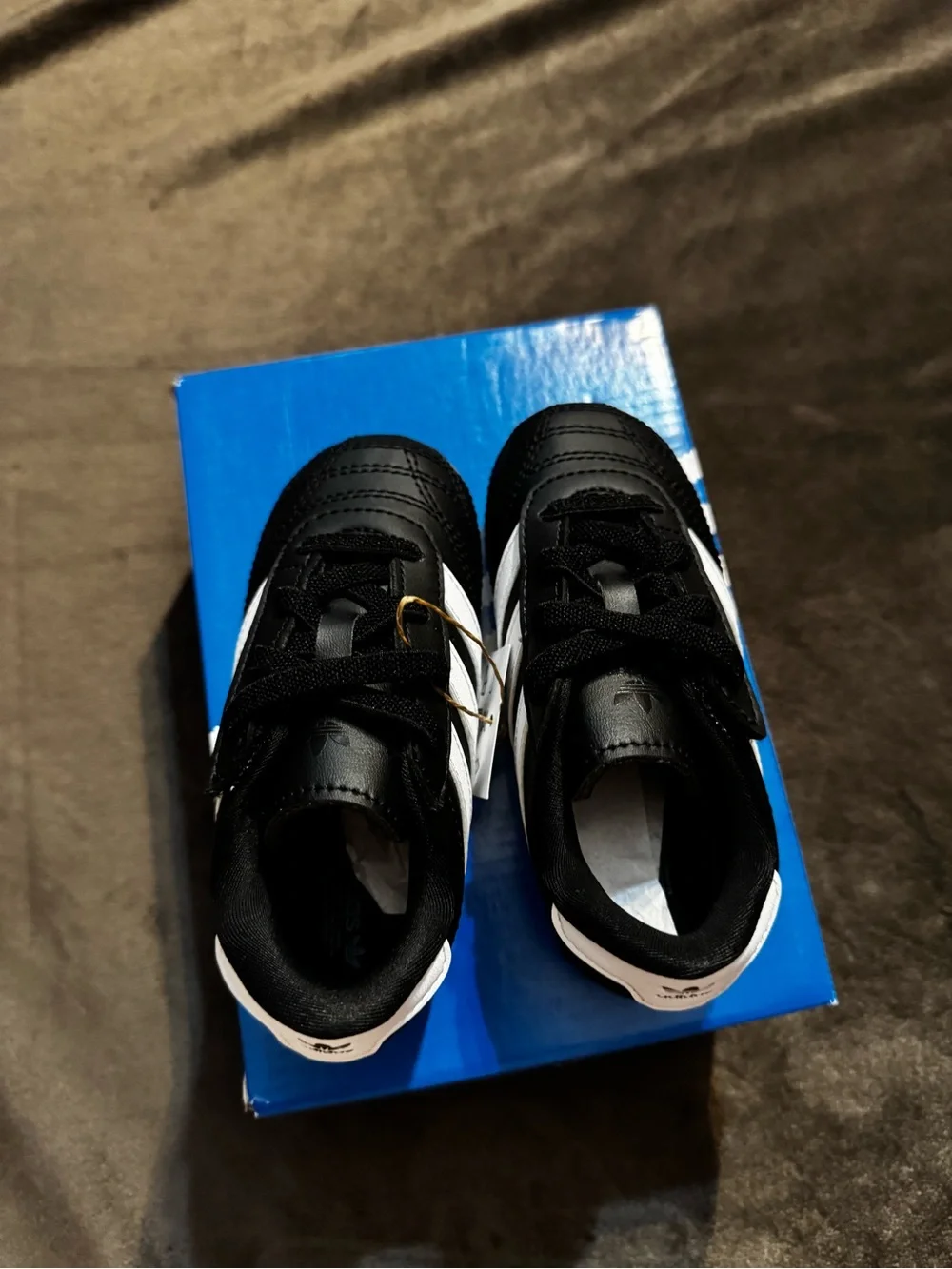 adidas Kids Black and White Classic Stripe Sneakers